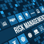 Risk Management concept image with business icons and copyspace.